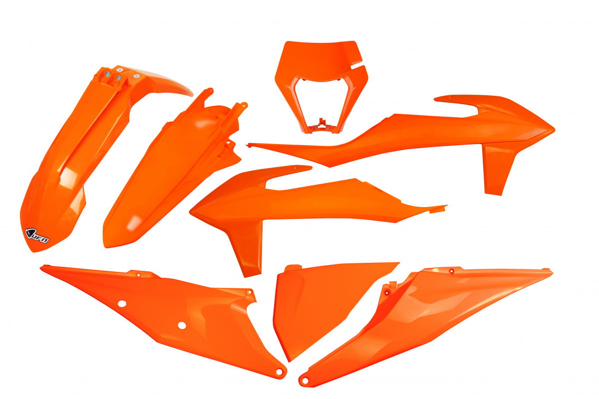 Plastic Kit orange for Ktm EXC 125/XC W125 - EXC 150/XC W150 / XC W150TPI - EXC 250/XC W250 - EXC-F 250/XCF W250 - EXC 300/X....