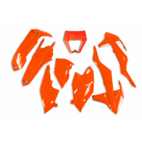 Plastic kit / With headlight Ktm - neon orange - REPLICA PLASTICS - KTKIT523-FFLU - UFO Plast