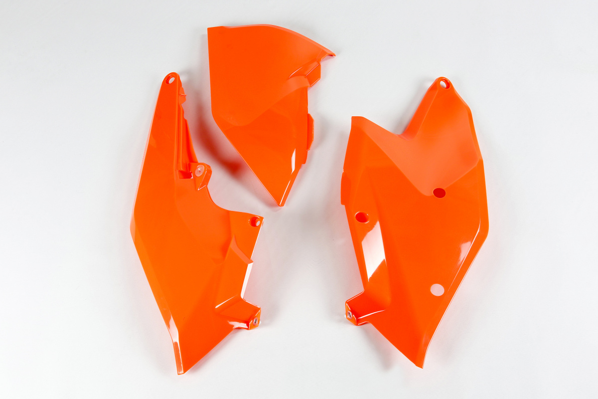 Side panels - neon orange - Ktm - REPLICA PLASTICS - KT04062-FFLU - UFO Plast