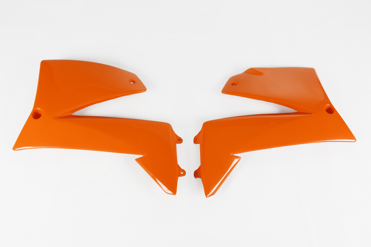 Radiator Covers orange for Ktm LC4 640 (2002-04) - SMC 660 (2002-04) - REPLICA PLASTICS - KT03013-127 - Ufo Plast