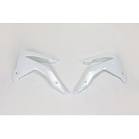 Radiator Covers white for Honda CRF 250R (2014-17) - CRF 450R (2013-16) - REPLICA PLASTICS - HO04657-041 - Ufo Plast