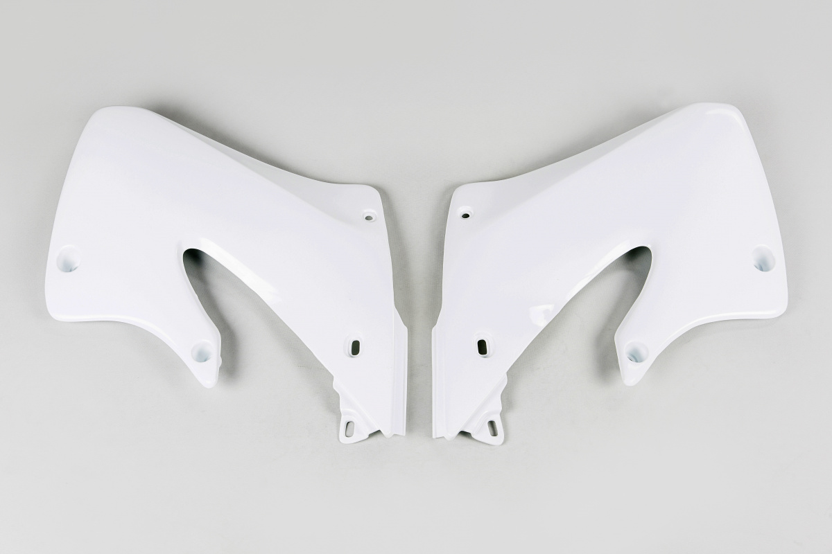 Radiator Covers white for Honda CR 125 (1998-99) - CR 250 (1997-99) - REPLICA PLASTICS - HO03601-041 - Ufo Plast