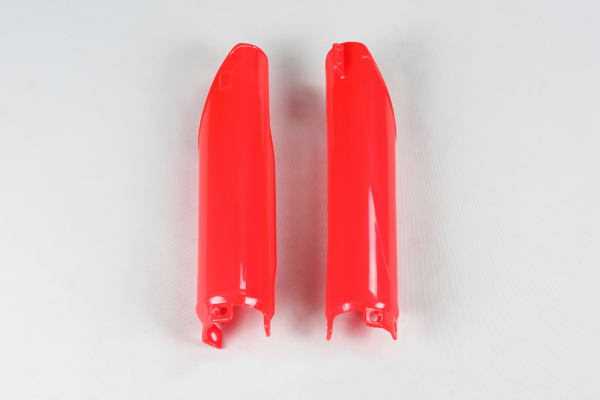 Fork Slider Protectors red for Honda CR 125 (1992-99) - CR 250 (1992-99) - CR 500 (1992-99) - REPLICA PLASTICS - HO03672-067 ...