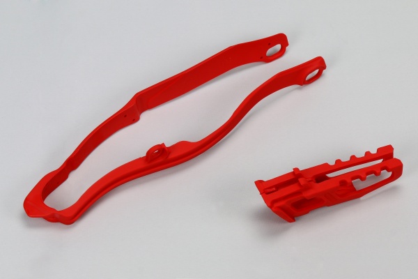 Chain Guide + Swingarm Chain Slider red for Honda CRF 250R (2014-17) - CRF 450R (2013-16) - REPLICA PLASTICS - HO04665-070 - ...