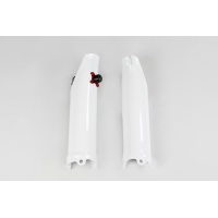 Fork Slider Protector + Quick Starter white for Honda CRF 250R (2010-17) - CRF 450R (2009-12) - REPLICA PLASTICS - HO04642-04...