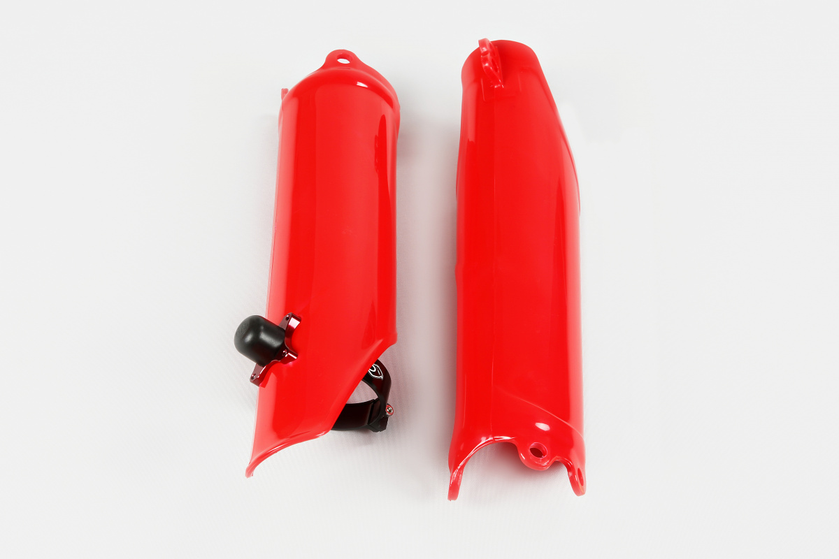 Fork Slider Protector + Quick Starter red for Honda CRF 450R (2013-16) - REPLICA PLASTICS - HO04671-070 - Ufo Plast