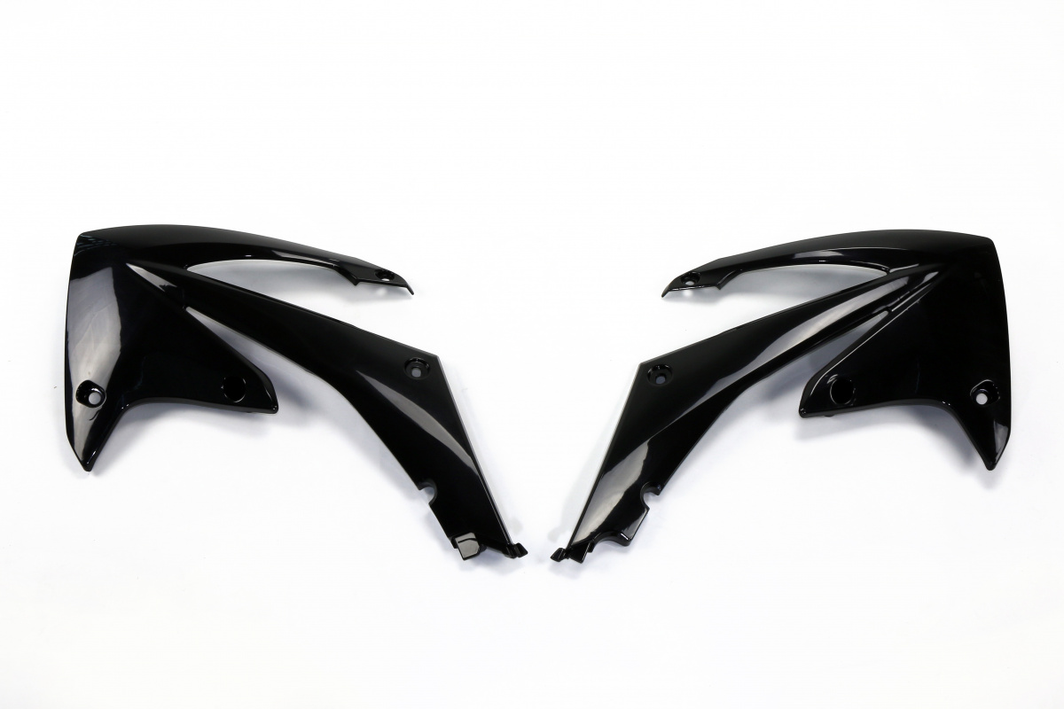 Radiator Covers black for Honda CRF 250R (2010-13) - CRF 450R (2009-12) - REPLICA PLASTICS - HO04637-001 - Ufo Plast