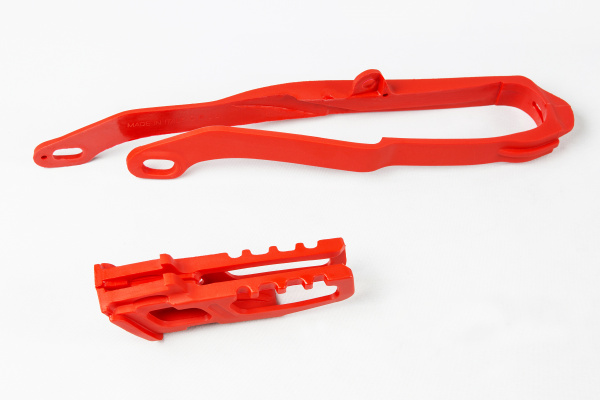 Chain Guide + Swingarm Chain Slider red for Honda CRF 250X - CRF 450X - CR 125 - CR 250 - CRF 250R - CRF 450R - REPLICA PLAST...