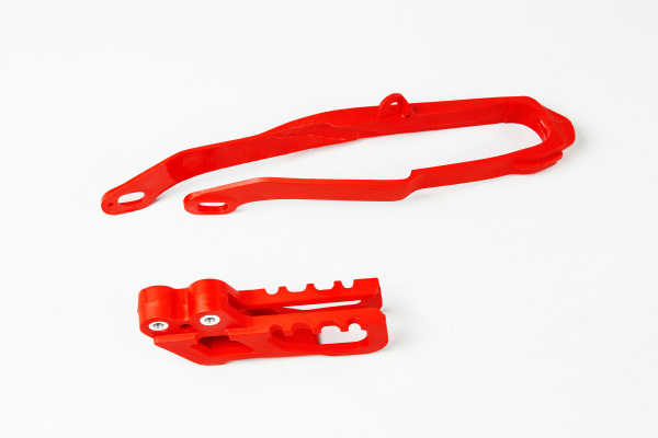 Chain Guide + Swingarm Chain Slider red for Honda CRF 250X - CR 125 - CR 250 - CRF 250R - CRF 450R - REPLICA PLASTICS - HO046...