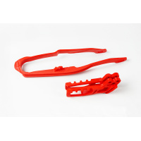 Chain Guide + Swingarm Chain Slider red for Honda CRF 250X - CRF 450X - CR 125 - CR 250 - CRF 250R - CRF 450R - REPLICA PLAST...