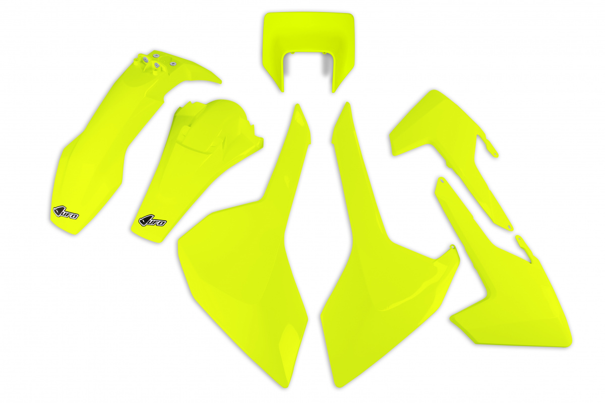 Plastic Kit neon yellow for Husqvarna TE 250 - TE 125 - FE 250 - TE 300 - FE 350 - FE 450 - TX 125 - TX 250 - TX 300 - REPLIC...