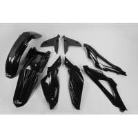 Plastic Kit black for Husqvarna TC 250 (2008-10) - TC 125 (2008-10) - REPLICA PLASTICS - HUKIT607-001 - Ufo Plast