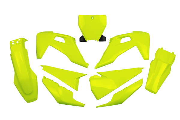 Plastic Kit neon yellow for Husqvarna TC 250 - TC 125 - FC 250 - FC 350 - FC 450 - REPLICA PLASTICS - HUKIT622-DFLU - Ufo Plast