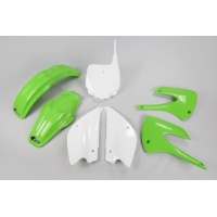 Plastic Kit OEM Color 01-09 & 11-12 for Kawasaki KX 85 (2001-13) - KX 100 (2001-13) - REPLICA PLASTICS - KAKIT207-999 - Ufo P...