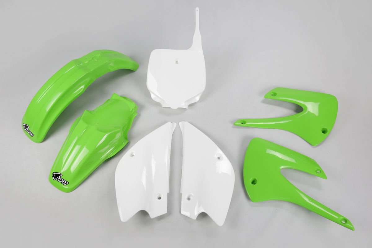 Plastic Kit OEM Color 01-09 & 11-12 for Kawasaki KX 85 (2001-13) - KX 100 (2001-13) - REPLICA PLASTICS - KAKIT207-999 - Ufo P...