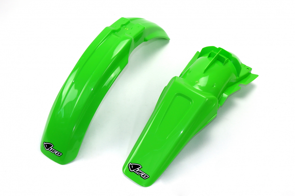 Fenders Kit OEM Color for Kawasaki KX 125 (1999-02) - KX 250 (1999-02) - REPLICA PLASTICS - KAFK200-999 - Ufo Plast