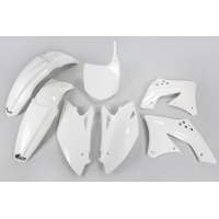 Plastic Kit white for Kawasaki KXF 250 (2009-12) - REPLICA PLASTICS - KAKIT212-047 - Ufo Plast