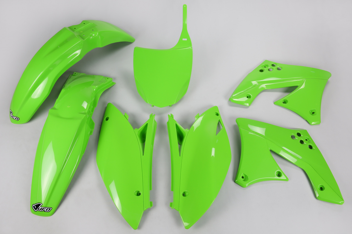Plastic Kit green for Kawasaki KXF 250 (2009-12) - REPLICA PLASTICS - KAKIT212-026 - Ufo Plast