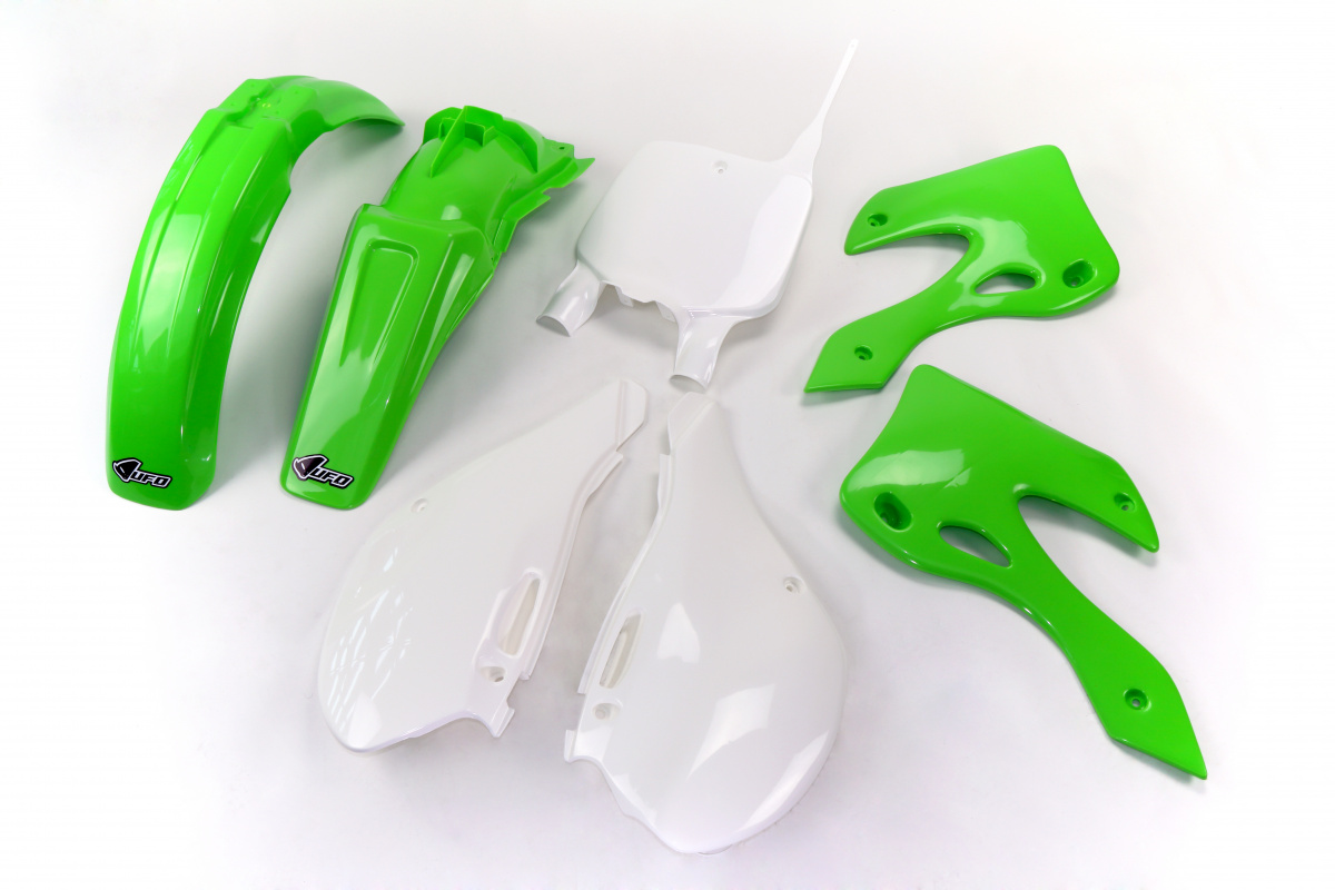 Plastic Kit OEM Color for Kawasaki KX 125 (1999-02) - KX 250 (1999-02) - REPLICA PLASTICS - KAKIT200-999 - Ufo Plast