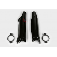 Fork slider protectors + quick starter - black - Kawasaki - REPLICA PLASTICS - KA03774-001 - UFO Plast