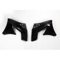 Radiator covers - black - Kawasaki - REPLICA PLASTICS - KA04703-001 - UFO Plast