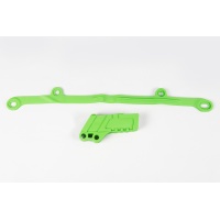 Chain guide+swingarm chain slider - green - Kawasaki - REPLICA PLASTICS - KA03794-026 - UFO Plast