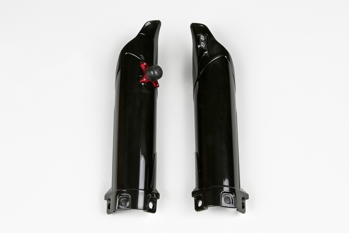 Fork slider protectors + quick starter - black - Kawasaki - REPLICA PLASTICS - KA04732-001 - UFO Plast