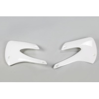 Radiator covers - white 047 - Kawasaki - REPLICA PLASTICS - KA03717-047 - UFO Plast