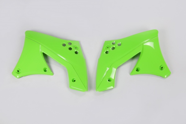 Radiator covers - green - Kawasaki - REPLICA PLASTICS - KA04703-026 - UFO Plast