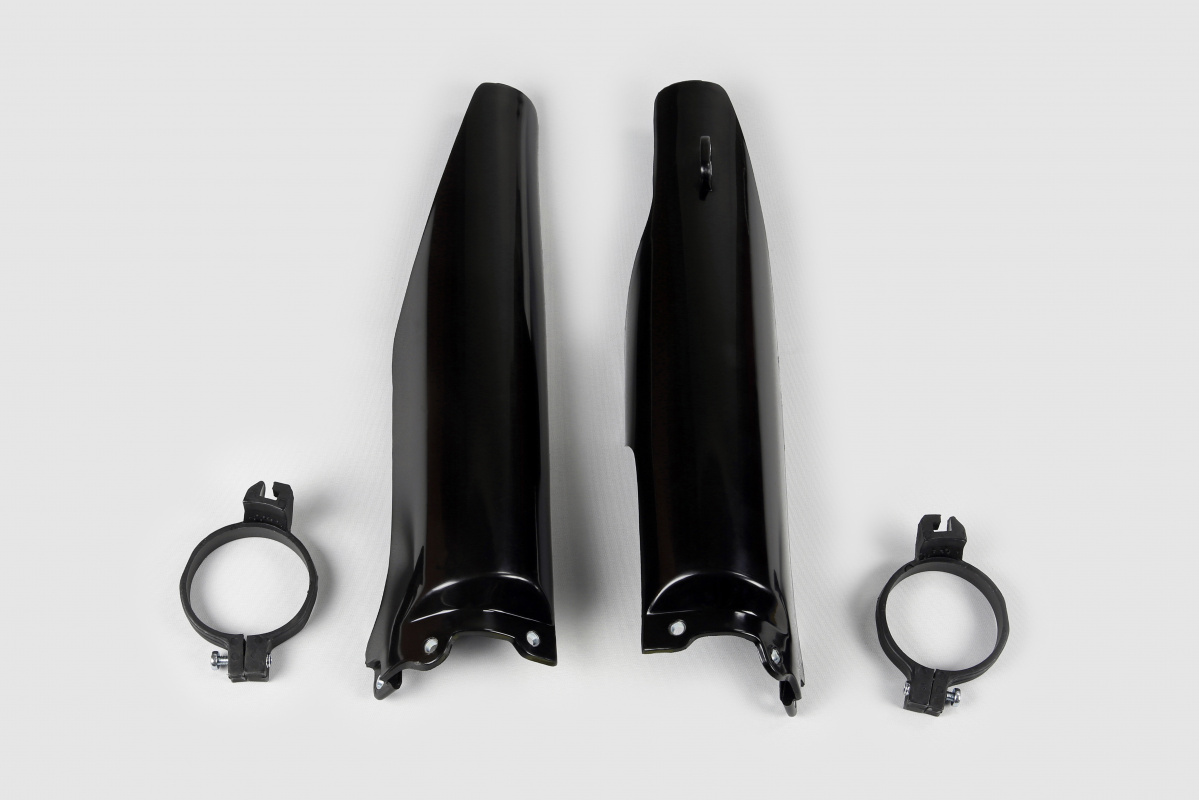 Fork slider protectors - black - Suzuki - REPLICA PLASTICS - SU03935-001 - UFO Plast