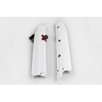 Fork slider protectors + quick starter - white 046 - Yamaha - REPLICA PLASTICS - YA03885-046 - UFO Plast