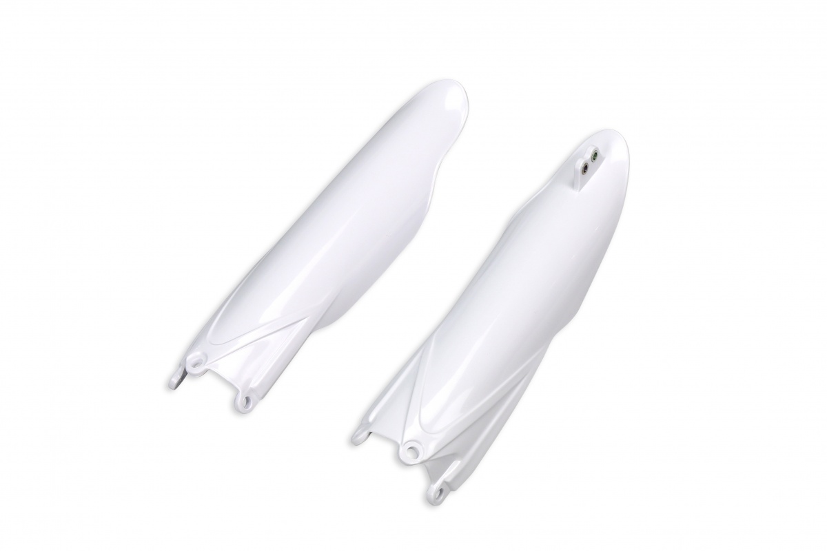 Fork slider protectors - white 046 - Yamaha - REPLICA PLASTICS - YA04814-046 - UFO Plast