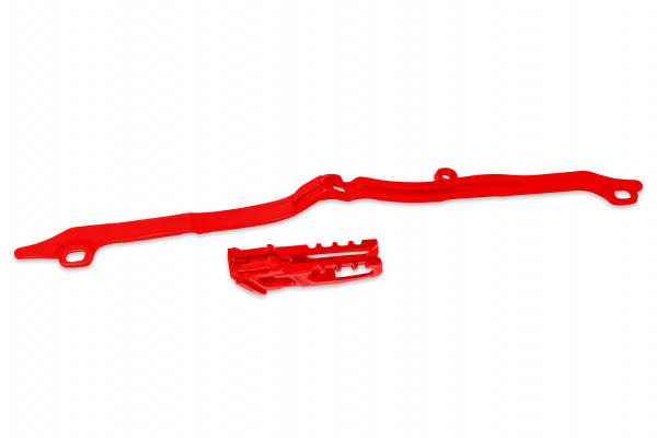 Chain Guide + Swingarm Chain Slider red for Honda CRF 250R (2010-13) - CRF 450R (2009-12) - REPLICA PLASTICS - HO04645-070 - ...