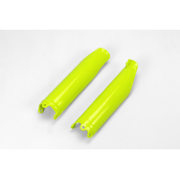 Fork Slider Protectors neon yellow for Honda CRF 450R (2009-18) - REPLICA PLASTICS - HO04640-DFLU - Ufo Plast