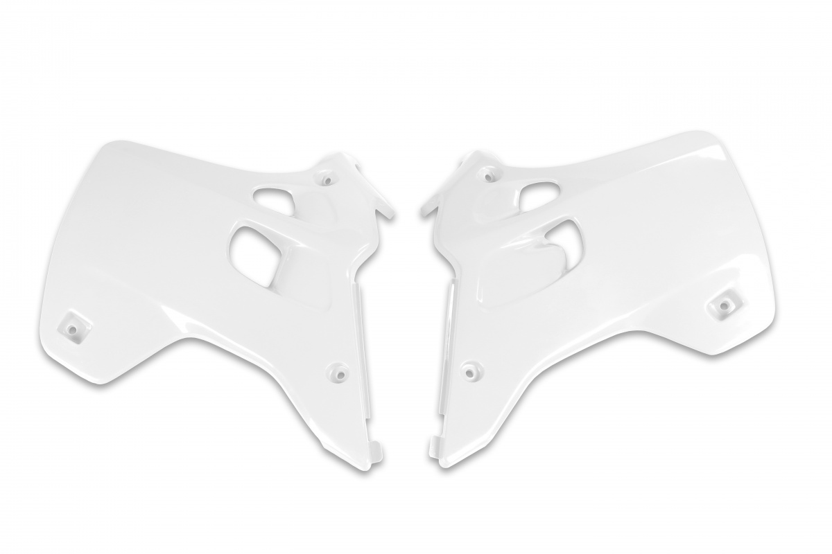 Radiator covers - white 047 - Kawasaki - REPLICA PLASTICS - KA02744-047 - UFO Plast