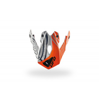 Visor for motocross Warrior Shock helmet white and orange - Helmet spare parts - HR018-F - Ufo Plast Visor for motocross Warrior Shock helmet white and orange - Helmet spare parts - HR018-F - Ufo Plast