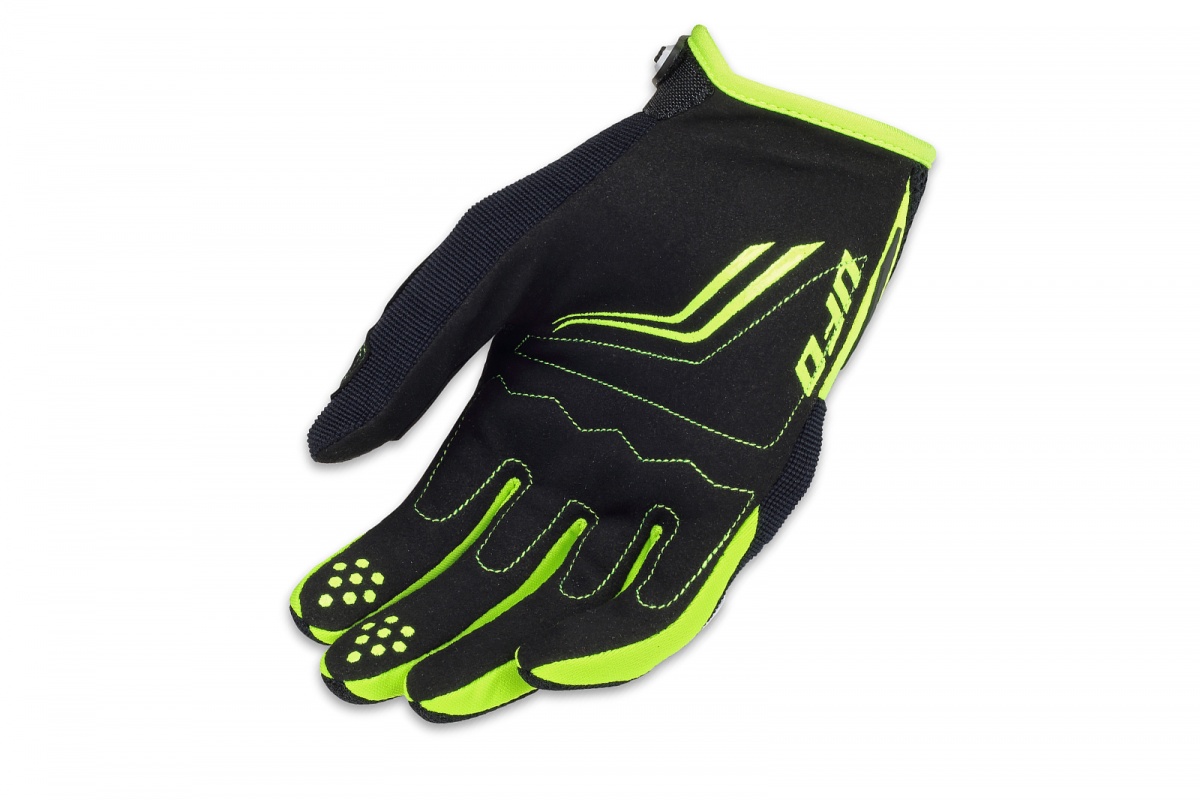 Reason gloves black and neon yellow with carbon knuckle protection - Gloves - GU04420-K - Ufo Plast