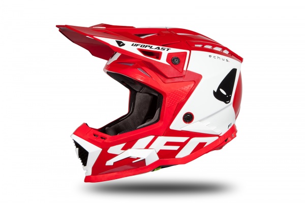 Motocross helmet Echus red and white glossy - Home - HE170 - Ufo Plast