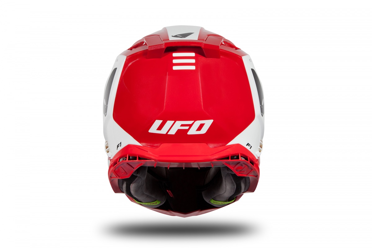 Motocross helmet Echus red and white glossy - Home - HE170 - Ufo Plast