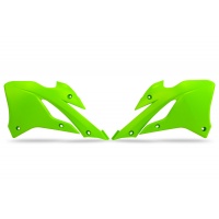 Radiator covers - neon green- Kawasaki - REPLICA PLASTICS - KA04758-AFLU - UFO Plast