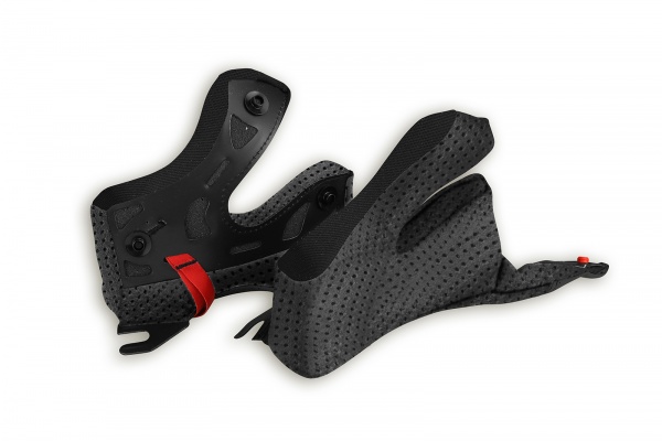 Cheek pads for motocross Diamond helmet with fast removable system grey - Helmet spare parts - HR064-E - Ufo Plast