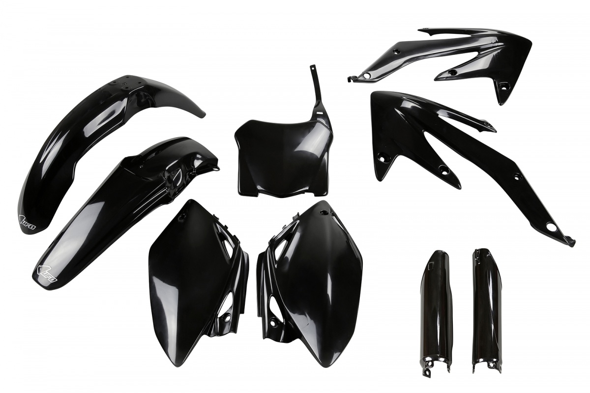 Full Plastic Kit black for Honda CRF 450R (2008) - REPLICA PLASTICS - HOKIT110BF-001 - Ufo Plast