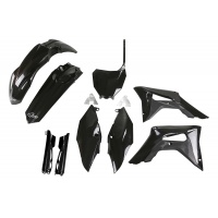 Full Plastic Kit black for Honda CRF 250R (2018-21) - CRF 450R (2017-20) - REPLICA PLASTICS - HOKIT119F-001 - Ufo Plast