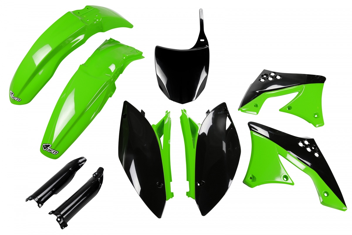 Full Plastic Kit OEM Color 10-11 for Kawasaki KXF 250 (2009-12) - REPLICA PLASTICS - KAKIT215F-999 - Ufo Plast