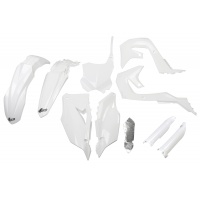 Full Plastic Kit white for Kawasaki KXF 250 (2021-24) - KXF 450 (2019-23) - REPLICA PLASTICS - KAKIT227F-047 - Ufo Plast