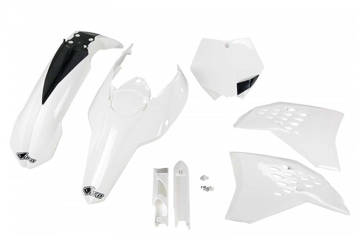 Full Plastic Kit white for Ktm SX 250/XC 250 - SX 125/XC 125 - SX 144 - SX 150 - SX-F 450/XCF 450 - SX-F 250/XCF 250 - REPLIC...