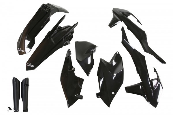Full Plastic Kit black for Ktm EXC 125/XC W125 - EXC 150/XC W150 / XC W150TPI - EXC 250/XC W250 - EXC-F 250/XCF W250 - EXC 3....