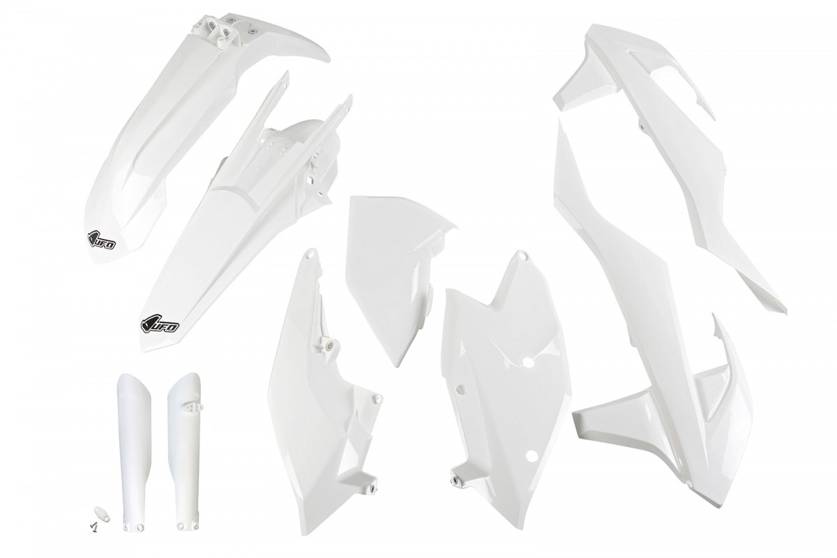 Full Plastic Kit white for Ktm EXC 125/XC W125 - EXC 150/XC W150 / XC W150TPI - EXC 250/XC W250 - EXC-F 250/XCF W250 - EXC 3....