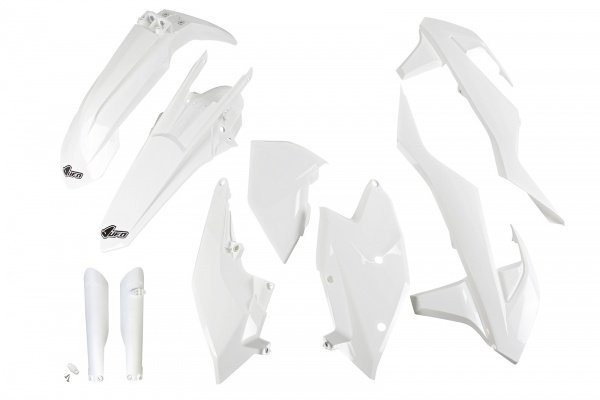 Full Plastic Kit white for Ktm EXC 125/XC W125 - EXC 150/XC W150 / XC W150TPI - EXC 250/XC W250 - EXC-F 250/XCF W250 - EXC 3....