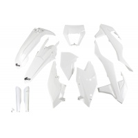 Full Plastic Kit white for Ktm EXC 125/XC W125 - EXC 150/XC W150 / XC W150TPI - EXC 250/XC W250 - EXC-F 250/XCF W250 - EXC 3....